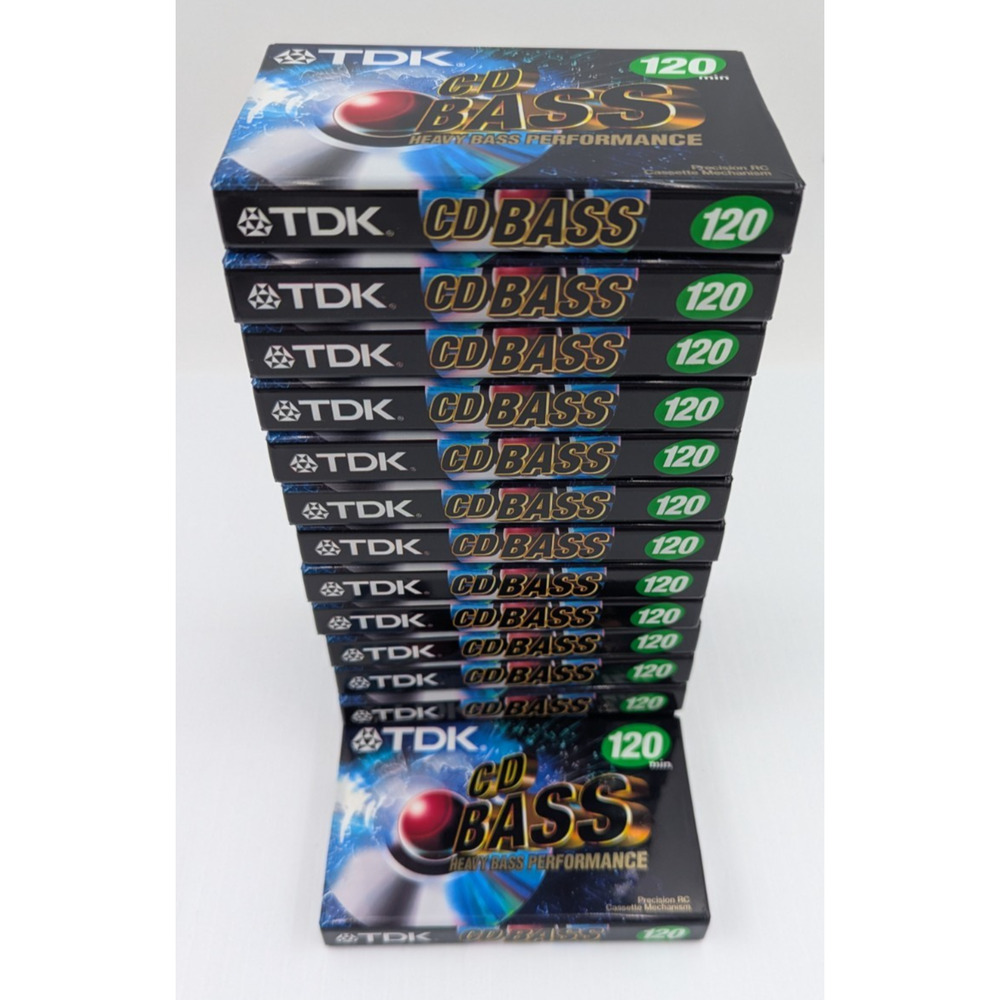 TDK CD Heavy Bass Performance 120 Minutes Audio Cassette Tape Lot of 14